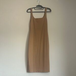 NWT Zara TARAFALUC Tank Dress Khaki Size M
